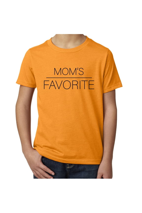 Moms Favorite kid T-shirt, Funny Kids Shirts, Youth Graphic Tees - Orange MH200YFUN S6 M
