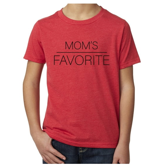 Moms Favorite kid T-shirt, Funny Kids Shirts, Youth Graphic Tees - Red MH200YFUN S6 L