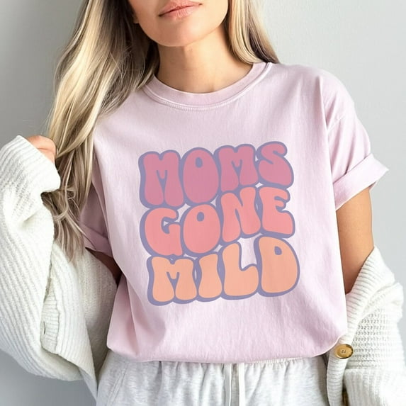 Moms Gone Mild Shirt, Retro Moms Club Shirts, Mom Group Girls Night Out Tshirt, Funny Birthday Weekend Trip T-Shirt Unisex S-5XL Hot Trending Shirt, Vintage Birthday Gift