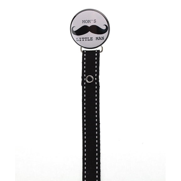 Moms Little Man Mustache Pacifier Clip