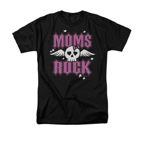 Moms Rock Skull Rock N' Roll Mother's Day Appreciation Adult T-Shirt