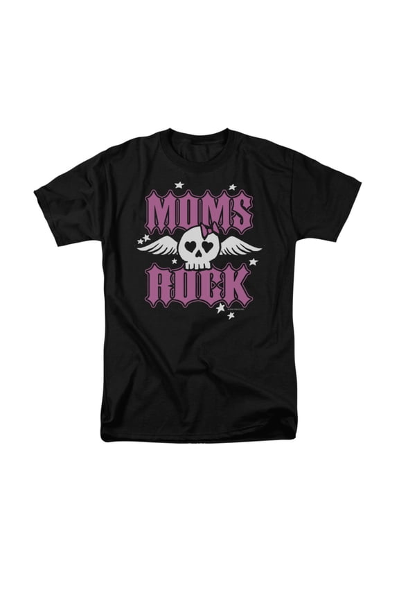 Moms Rock Skull Rock N' Roll Mother's Day Appreciation Adult T-Shirt