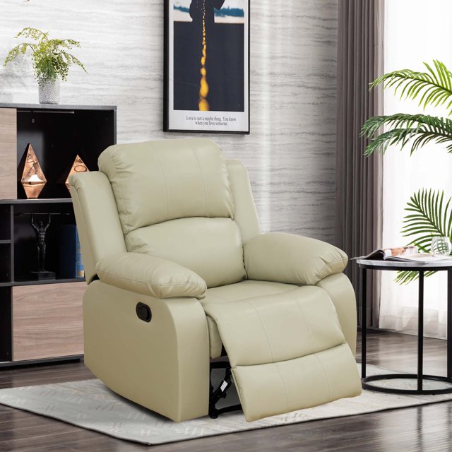 Momspeace 39" Manual Recliner Chair, Overstuffed Single Sofa for Living