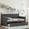 thumbnail image 1 of Momspeace Wood Daybed with Three Drawers ,Twin Size Daybed,No Box Spring Needed -&nbsp;Gray, 1 of 8