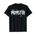 thumbnail image 1 of Momster Couple Matching Family Mom Dad Halloween Party Short Sleeve Black T-shirt, 1 of 5