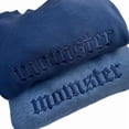 thumbnail image 1 of Momster Embroidered Crewneck Sweatshirt Alternative Fashion Long Sleeve Cotton Tops Menswear Unisex Casual Tropical All Seasons, 1 of 2