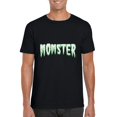 thumbnail image 1 of Momster Funny Mom Monster Halloween Parent Humor Combination Graphic T-Shirt, for men & women, up to size 5XL, 1 of 3
