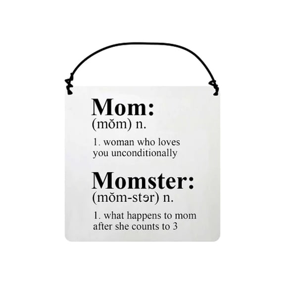 Momster Hanging Plaque Our Name Is Mud