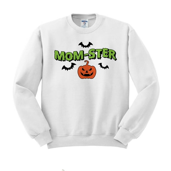 Momster Sweatshirt Unisex Large White