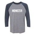 thumbnail image 1 of Momster Unisex 3/4 Sleeve Baseball Raglan Tee, 1 of 2