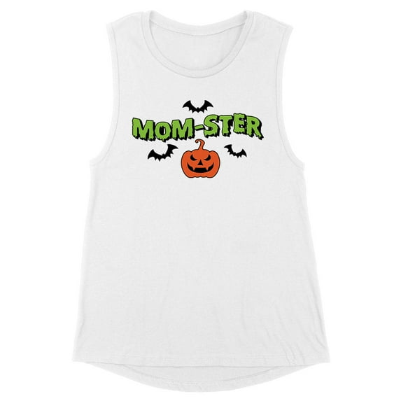 Momster Women's Muscle Tank Medium White