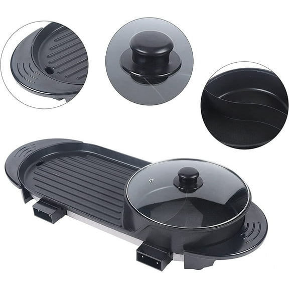 Mon 68cm 2200W Electric Grill with Hot Pot and Barbecue Functions