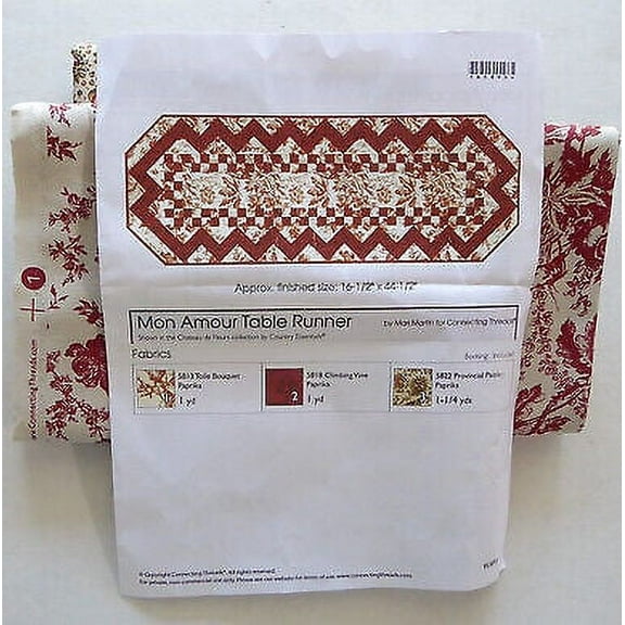 Mon Amour Table Runner Kit 16x44 by Connecting Threads