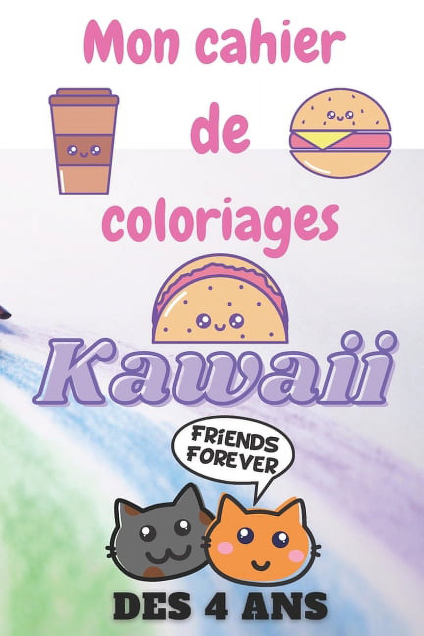 Mon Cahier de coloriage kawaii enfant dès 4 ans 5 ans, livre