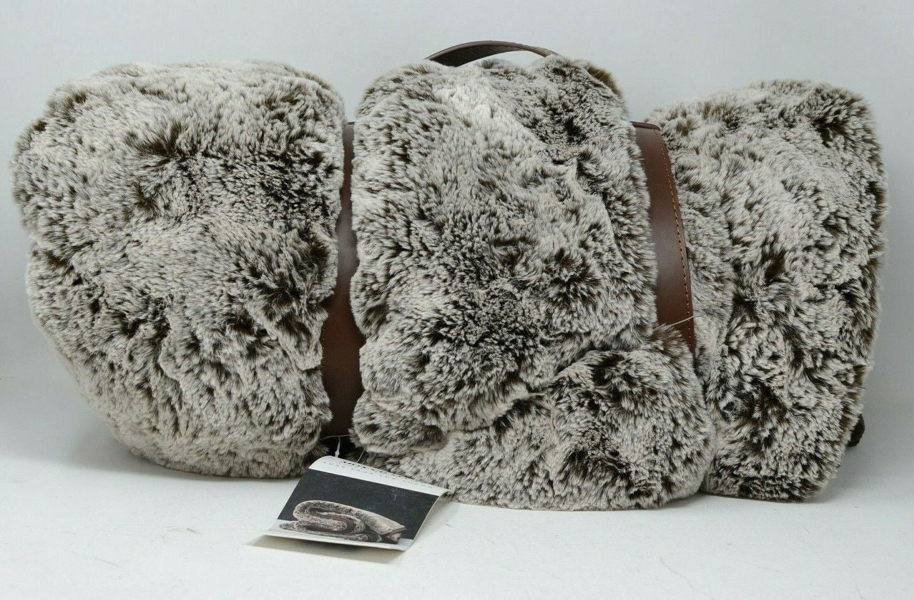 Mon Chateau Luxe Faux Fur Throw Ultra Soft Mocha Brown 60" X 70" Plush