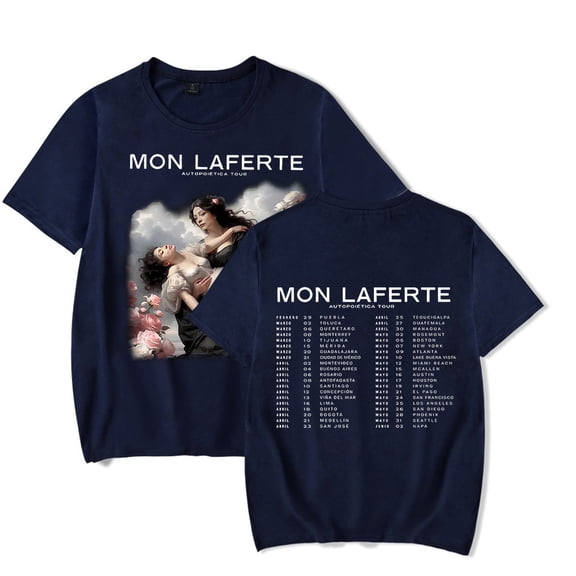 Mon Laferte Cosplay Merch Autopoietica Tour T-shirt Short Sleeve Women Men Summer Tee Top Tshirt
