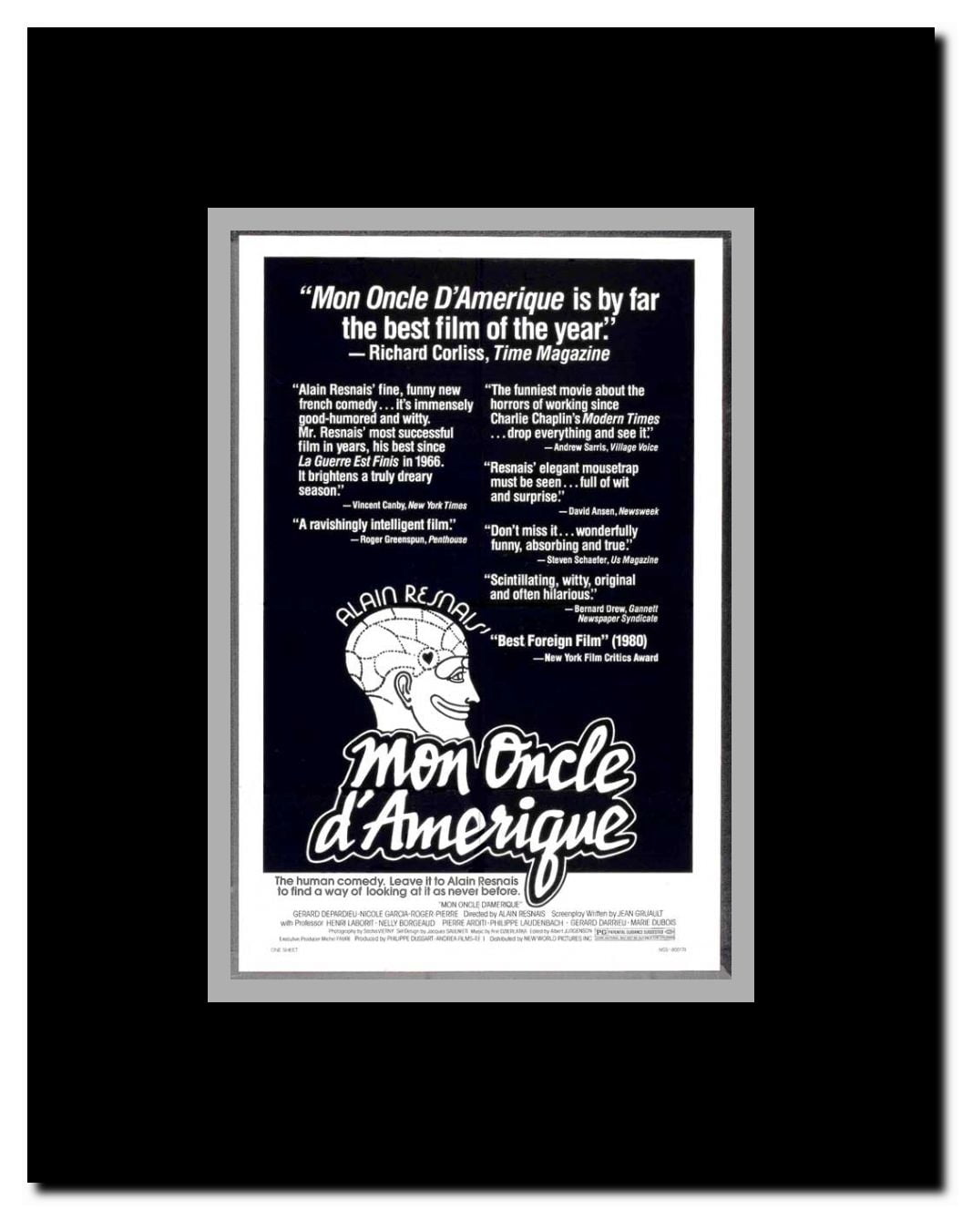 Mon Oncle d'Amerique Framed Movie Poster
