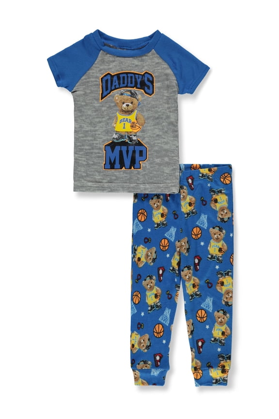 Baby Boys' Basketball Bear Pajamas Set Color: blue/multi Size: 24 months