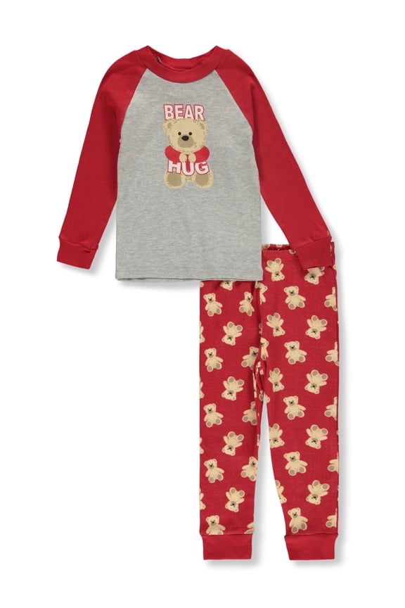 Boys' 2-Piece Bear Pajamas Set Color: heather gray Size: 3t