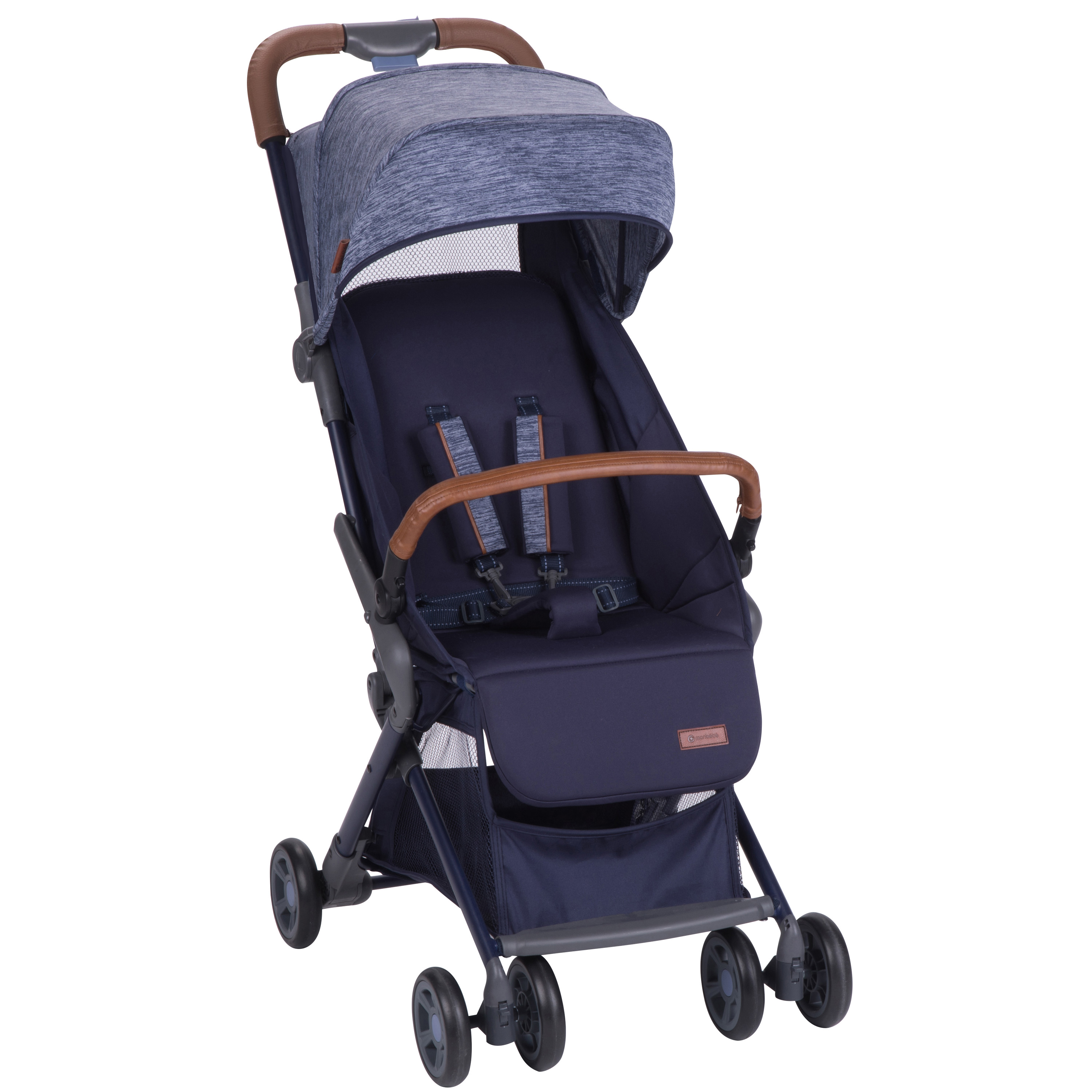 MonBebe Cube Compact Stroller with storage and visor, Blue Boho - image 1 of 17