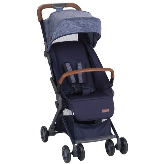 MonBebe Cube Compact Stroller with storage and visor, Blue Boho