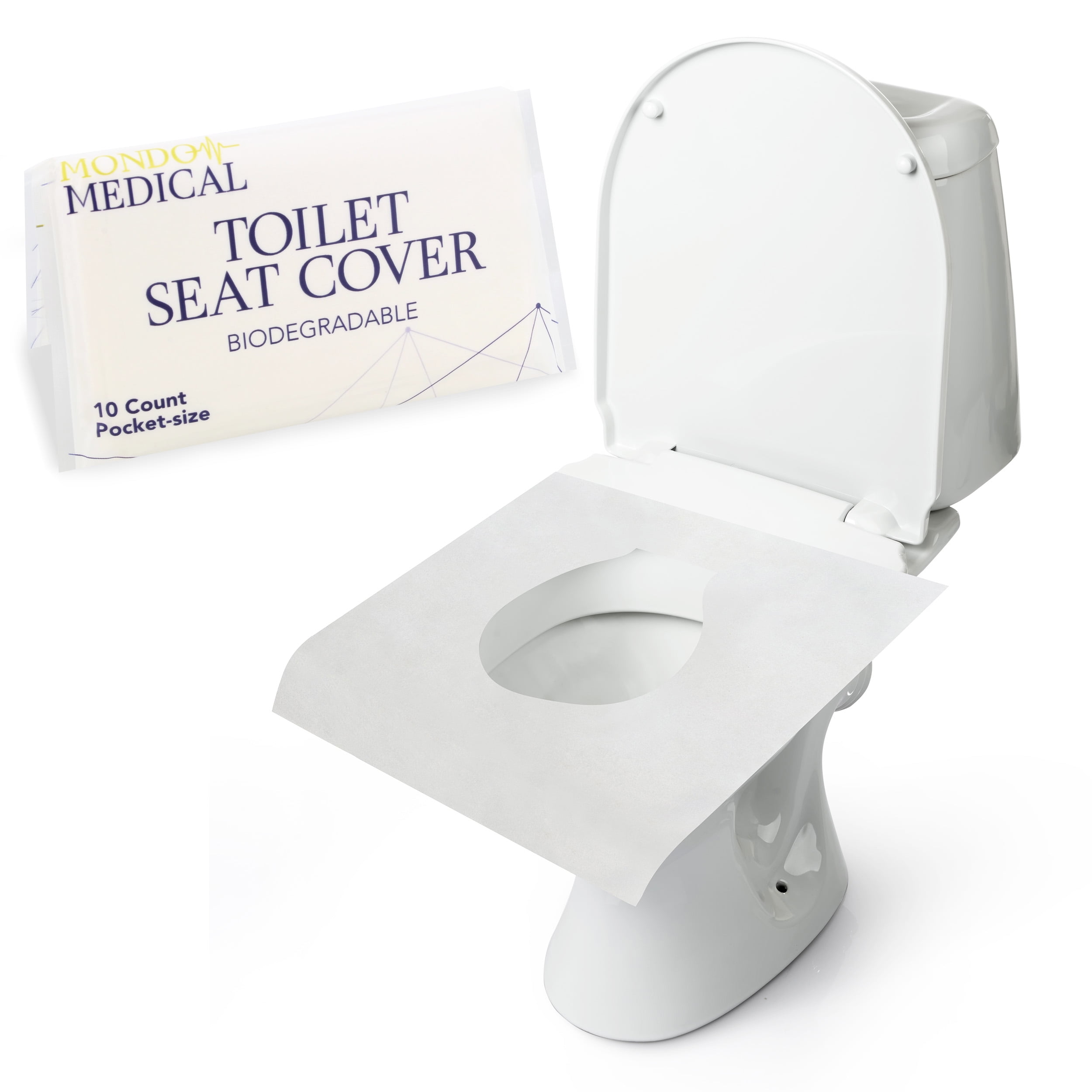 MonMed Toilet Seat Covers Disposable Seat Covers 1/28 Fold 14.2x16.7 Inch 100pc