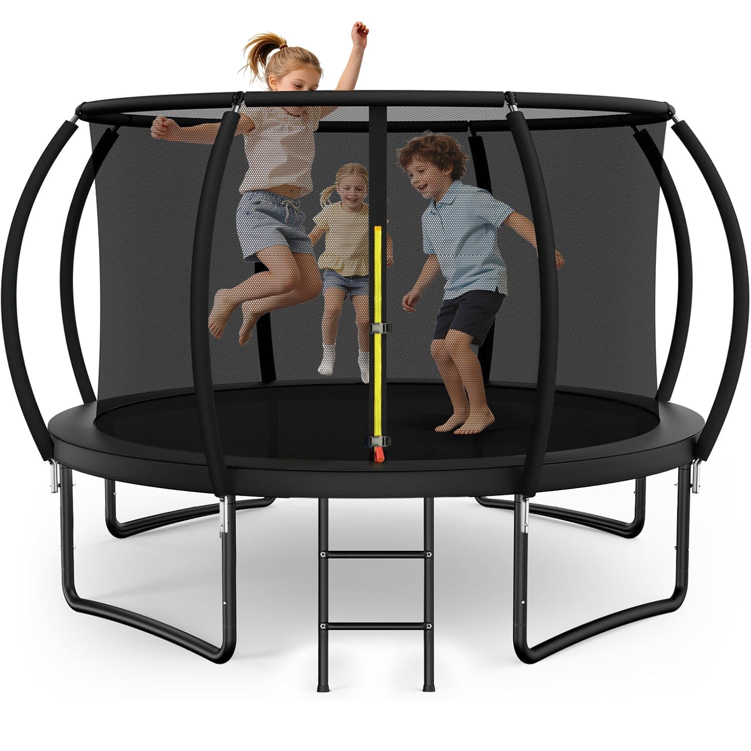 MonSports Trampoline Ø 427cm, Stable Frame Construction, Recreational ...