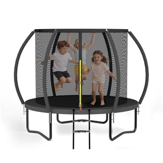 MonSports Trampoline 8FT 244cm , Recreational Trampolines with Enclosure Net and Ladder, Outdoor Trampoline for Kids and Adults