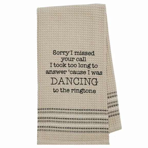 Mona B Funny Novelty Cotton Kitchen Dishtowel Bar Towel Dancing Ringtone