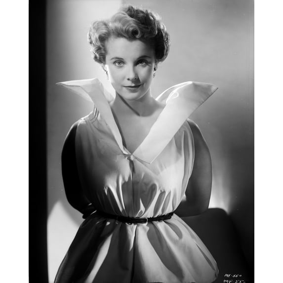 Mona Freeman on a Big Collar Dress With Hands on the Back Portrait Photo Print (8 x 10)