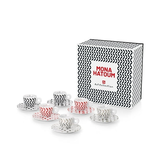 Mona Hatoum illy Art Collection - Set of 6 Espresso Cups and Saucers