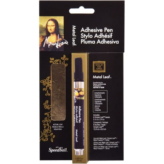 Mona Lisa Adhesive Pen with Gold Leaf Kit