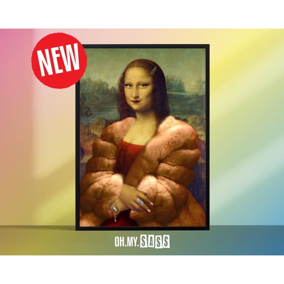Mona Lisa Altered Art, Funny Renaissance Portrait