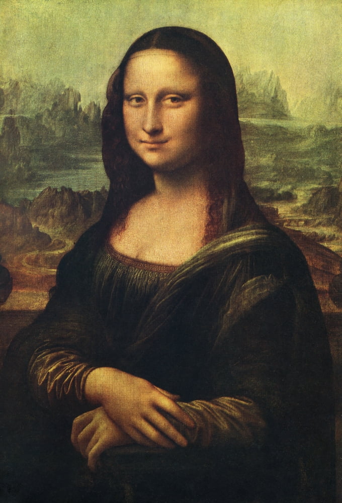 Mona Lisa By Leonardo Da Vinci From The Worlds Greatest Paintings Published By Odhams Press London 1934 Canvas Art - Ken Welsh Design Pics (12 x 17)