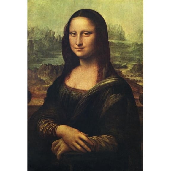 Mona Lisa By Leonardo Da Vinci From The Worlds Greatest Paintings Published By Odhams Press, London, 1934 Poster Print, 12 x 17