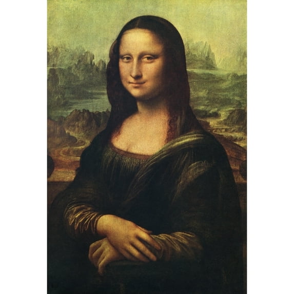 Mona Lisa By Leonardo Da Vinci. From The Worlds Greatest Paintings Published By Odhams Press London 1934.