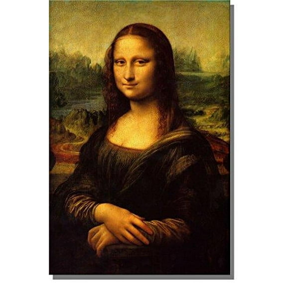 Mona Lisa By Leonardo Da Vinci Picture on Stretched Canvas, Wall Art Decor Ready to Hang!.