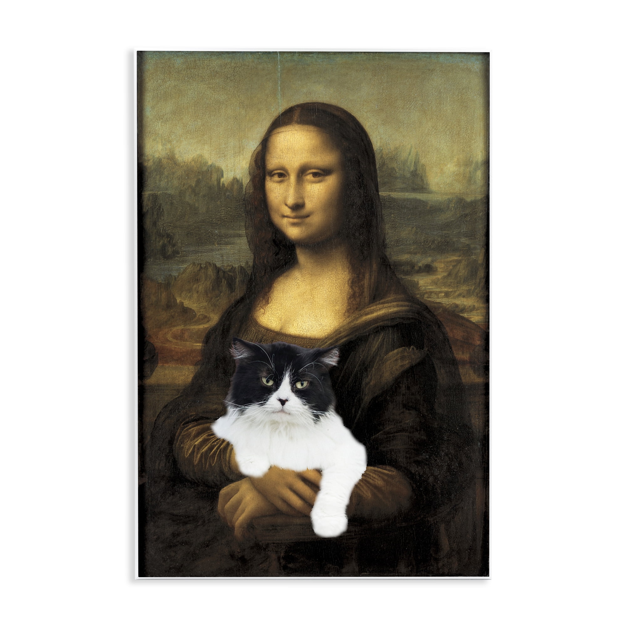 Mona Lisa Cat Lady Wall Plaque Art, design by Masters Redux