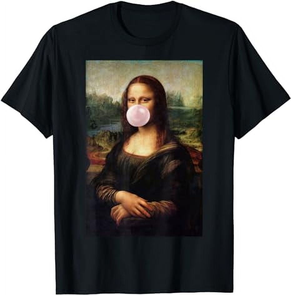 Stampa Su Tela Pop Art Mona Lisa Con Palloncino Rosa - Quadro Moderno 50x75 Cm Per Arredo Soggiorno E Camera