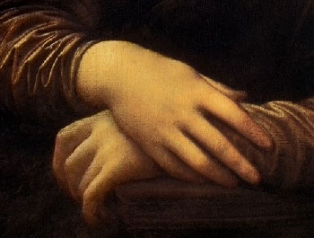 Mona Lisa - Detail Of Hands Ca1503-06 Leonardo da Vinci (1452-1519 Italian) Oil On Wood Panel Musee du Louvre Paris France Canvas Art - Leonardo da Vinci (24 x 36)