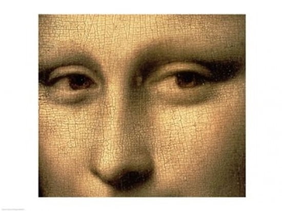 Mona Lisa Face Detail Canvas Art - Leonardo Da Vinci (36 x 24)