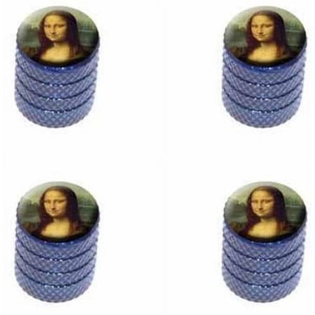 Mona Lisa Painting by Leonardo da Vinci Tire Rim Wheel Aluminum Valve Stem Caps, Multiple Colors