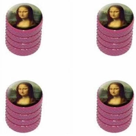 Mona Lisa Painting by Leonardo da Vinci Tire Rim Wheel Aluminum Valve Stem Caps, Multiple Colors