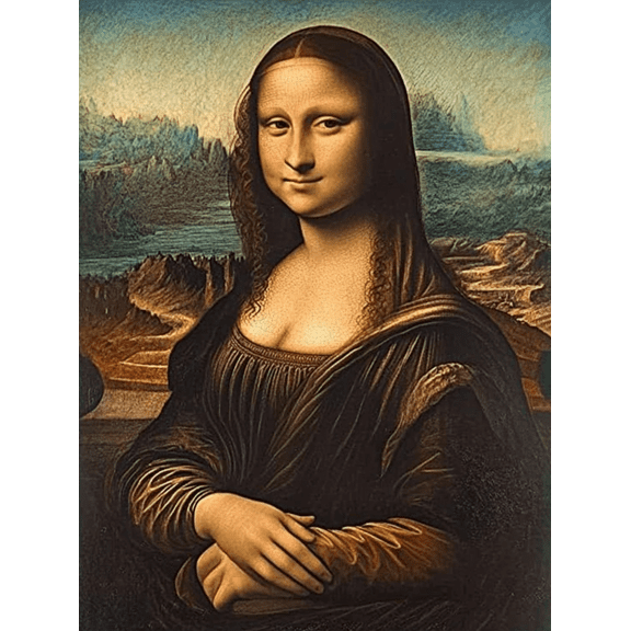 Mona Lisa Portrait Decorative Painting/Canvas Art Perfect for Living Room Bedroom Office Gallery Study Room Studio Hotel Apartment Cafe or Restaurant Decor Classic Fine Art.