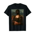 thumbnail image 1 of Mona Lisa Ski Mask Leonardo da Vinci's Art Funny Gift idea T-Shirt, 1 of 5