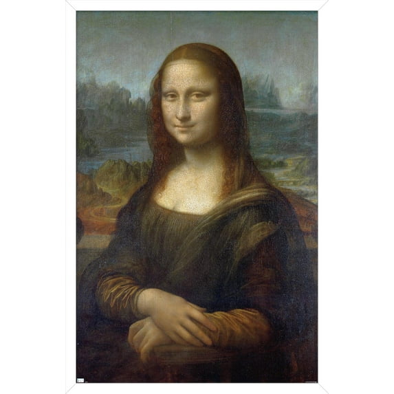Mona Lisa by Leonardo da Vinci Wall Poster, 22.375" x 34" Framed