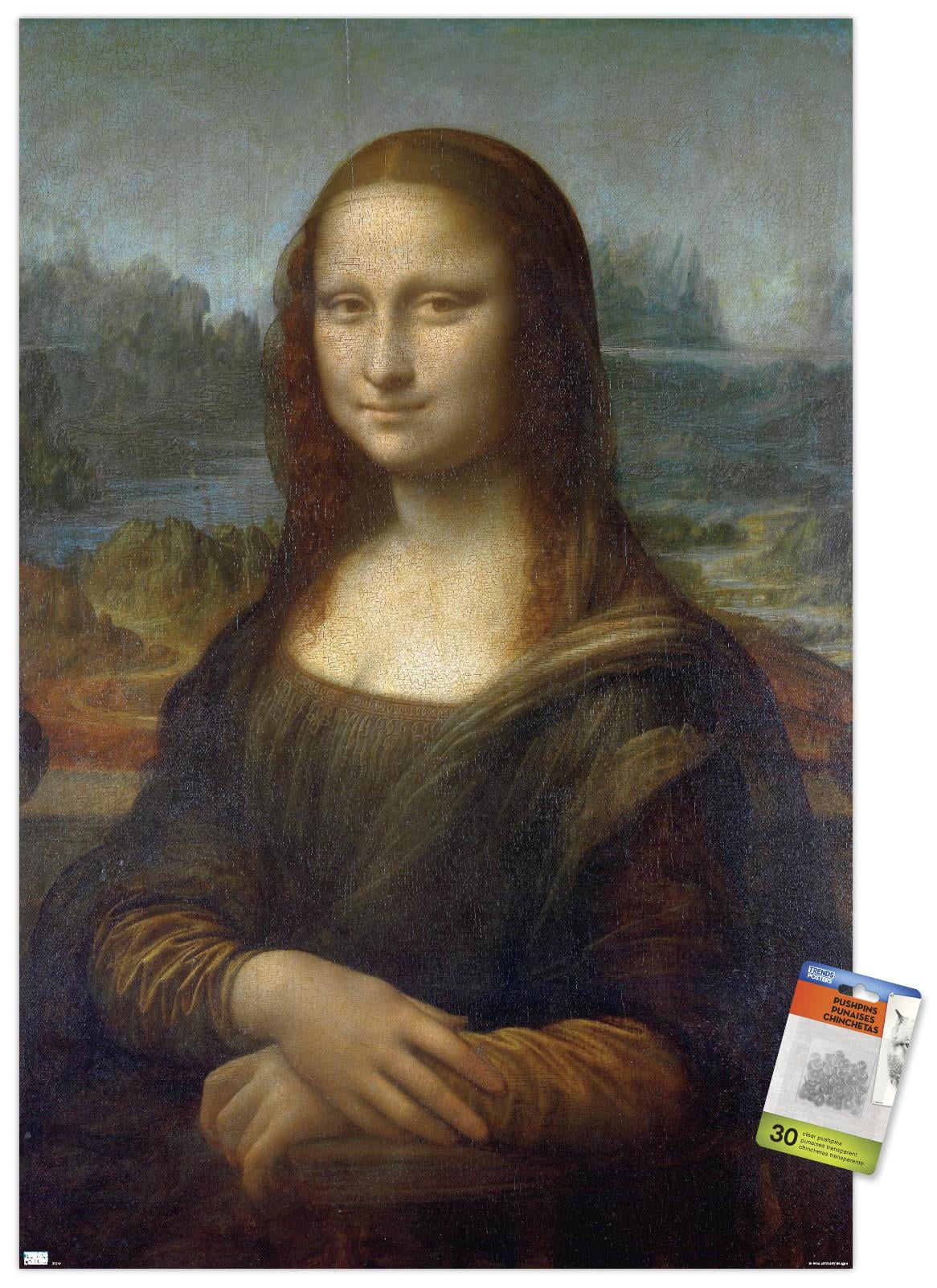 Mona Lisa by Leonardo da Vinci Wall Poster with Pushpins, 22.375