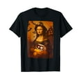 thumbnail image 1 of Mona Lisa with Pumpkin Halloween for Art Teacher Mona Lisa T-Shirt, 1 of 5