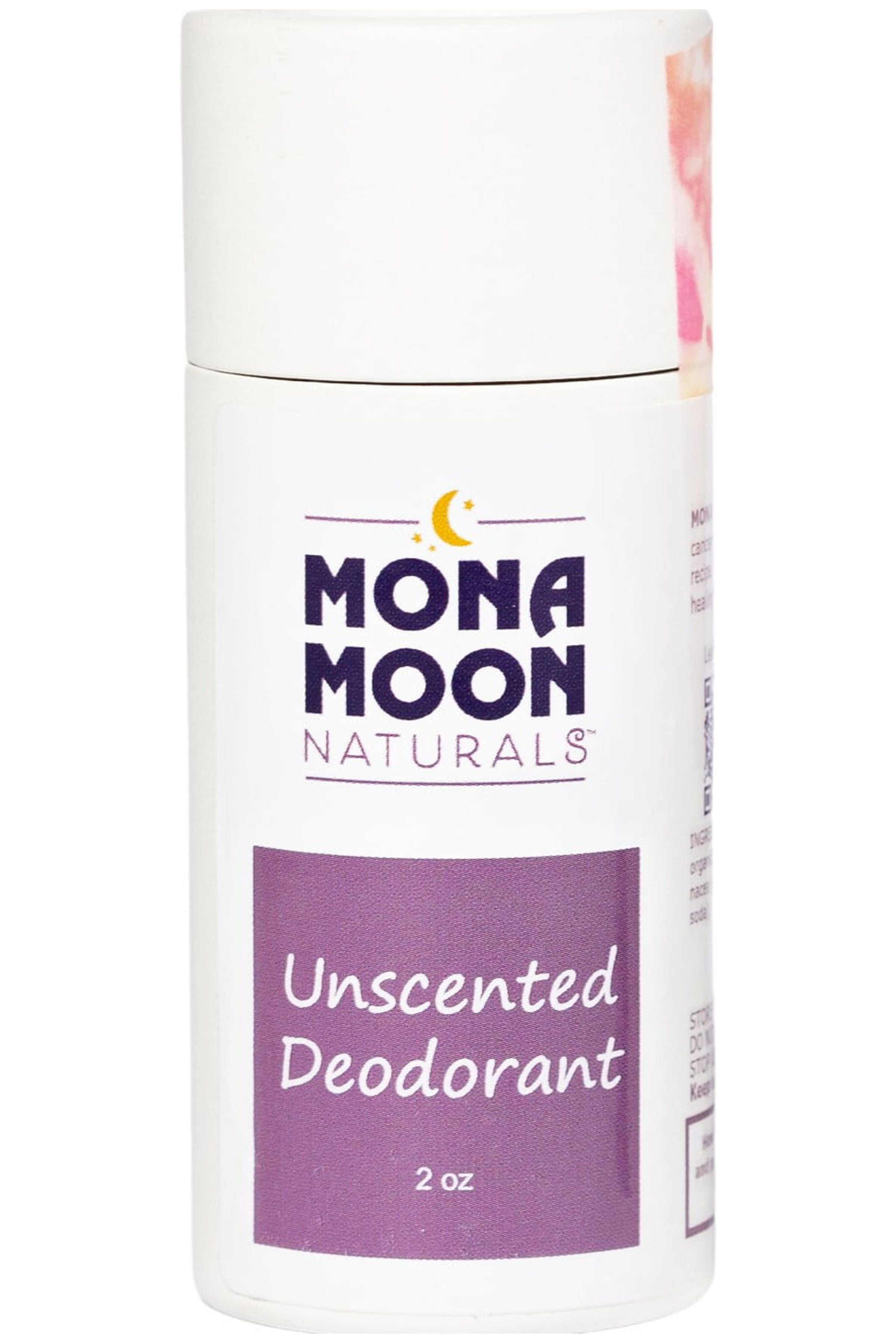 Mona Moon Naturals' Aluminum Free Natural Deodorant Stick Unscented, 2oz