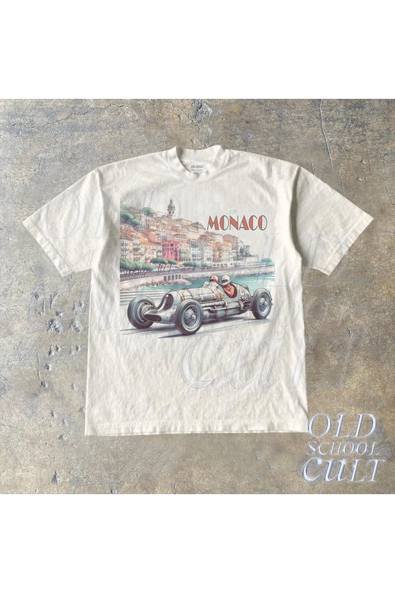 Monaco 1937 Racer Graphic T Shirt, Unisex Race Car Retro Shirt, Nostalgia Race F1 Tee, Sty